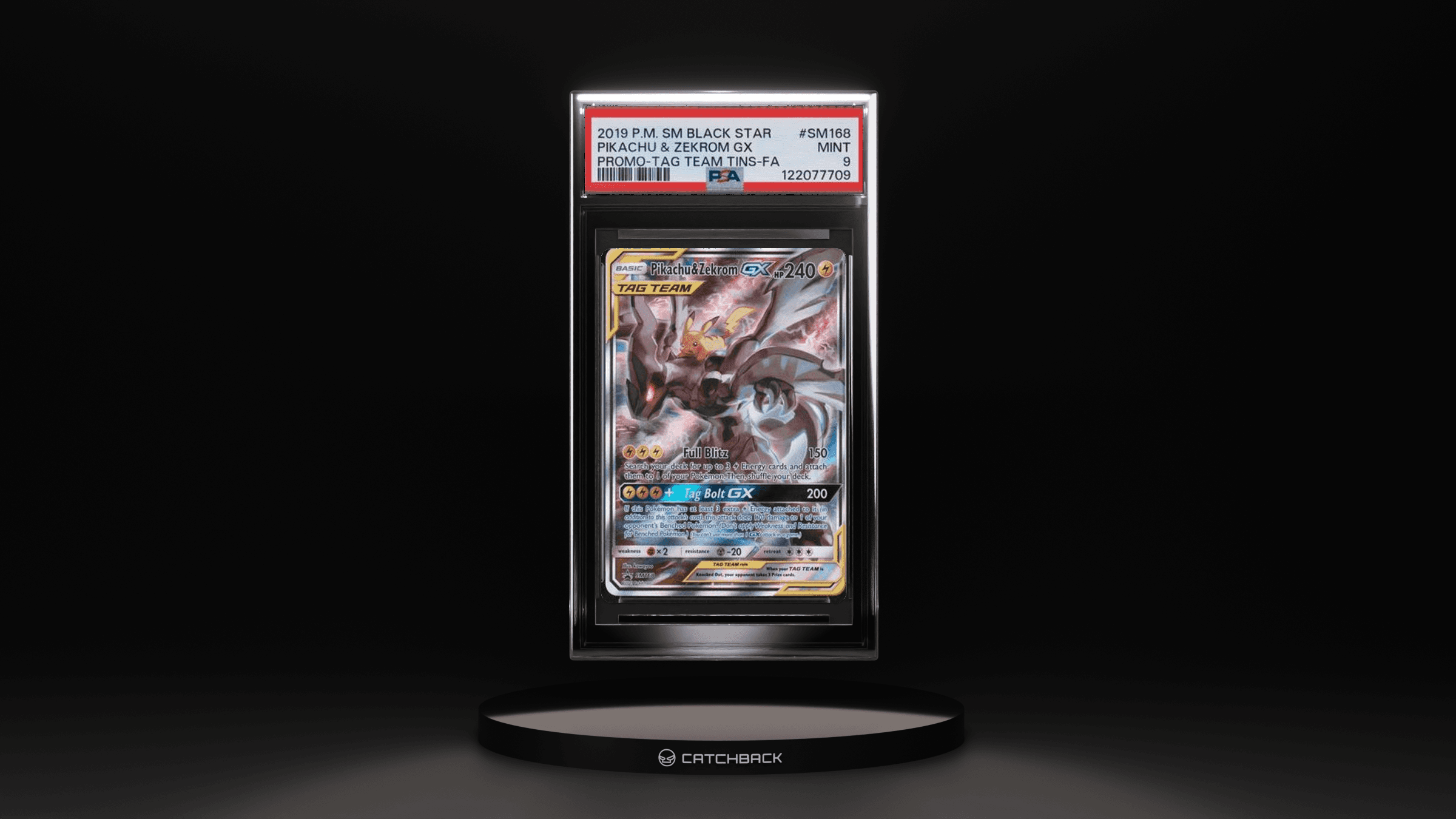 Pikachu & Zekrom Gx Promo-tag Team Tins-fa