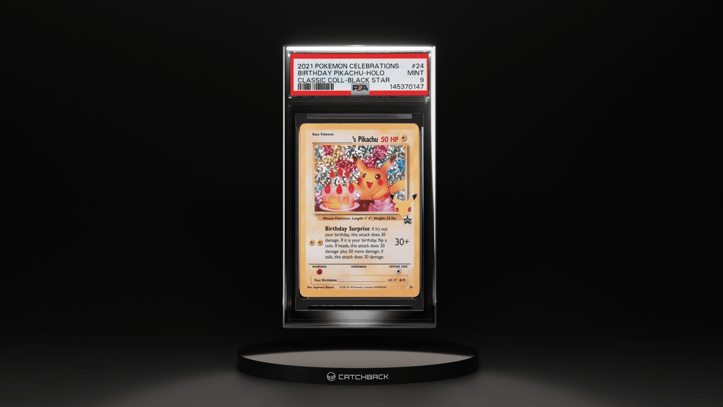 Birthday Pikachu-holo Classic Coll-black Star