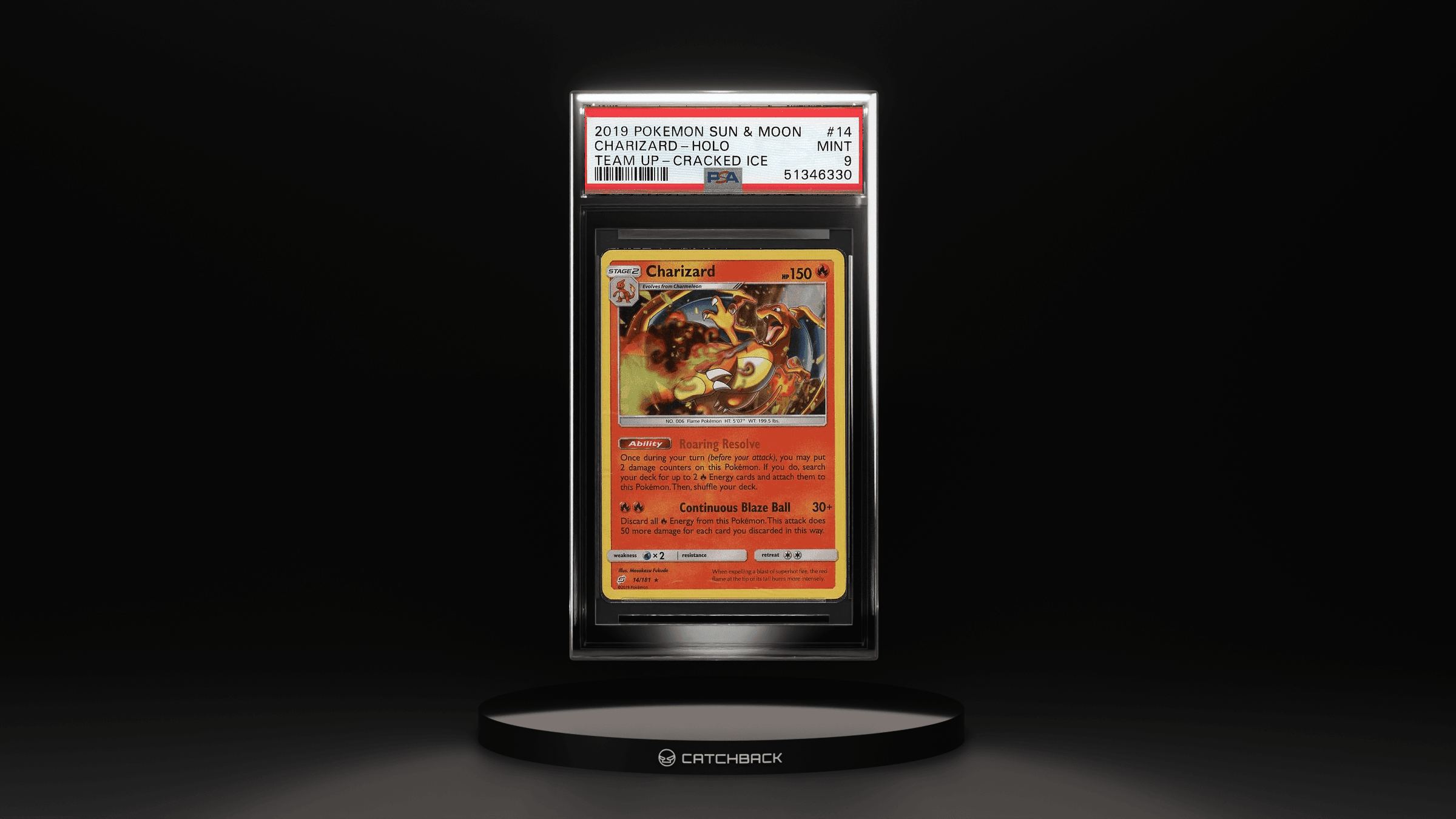 Charizard-holo Team Up-cracked Ice