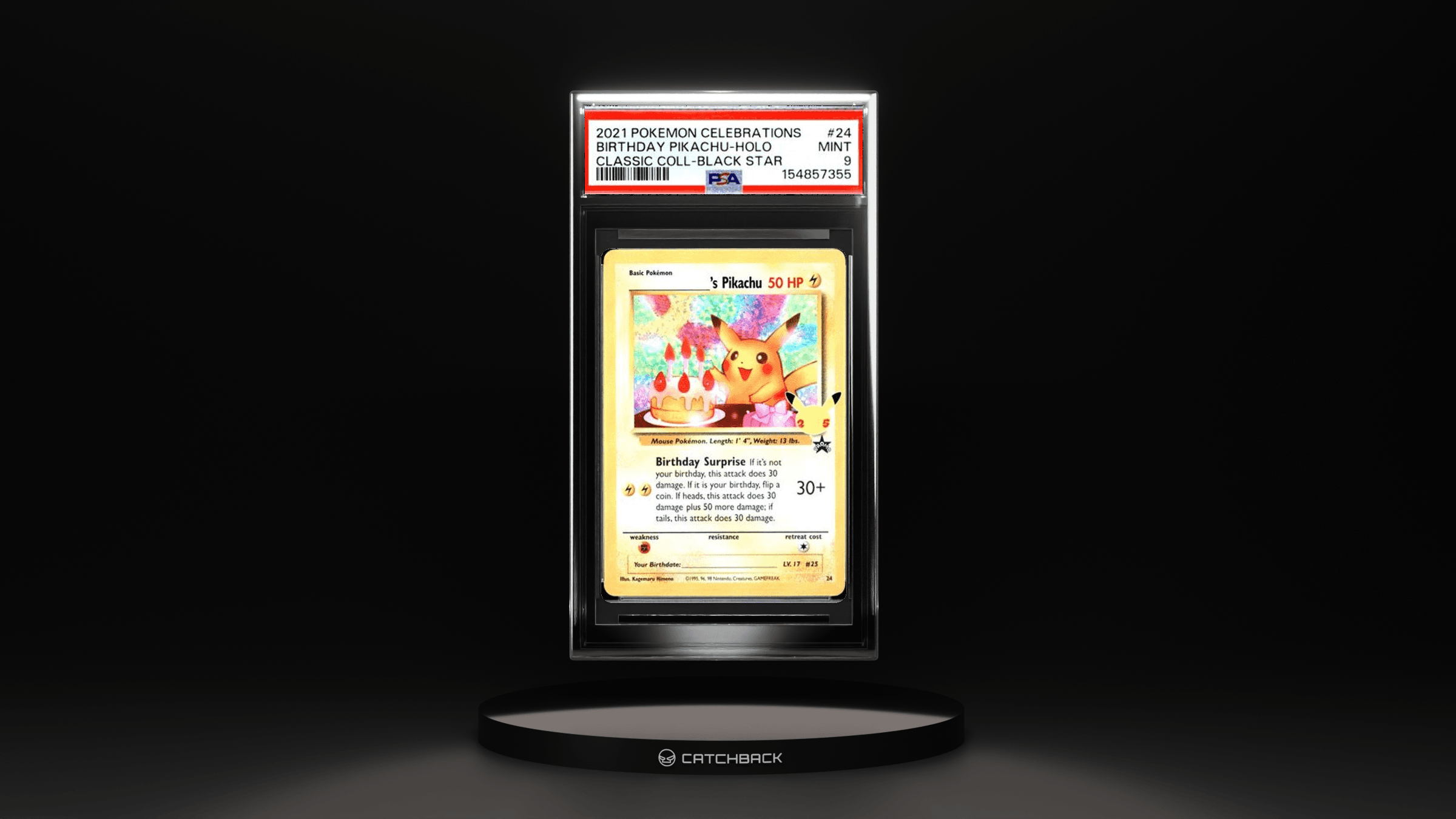 Birthday Pikachu-holo Classic Coll-black Star