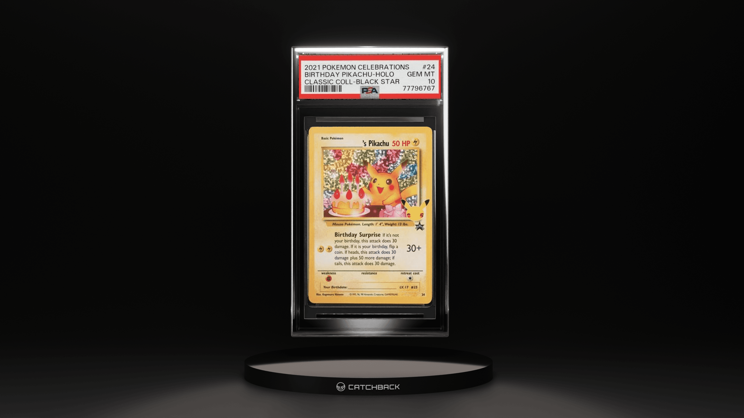 Birthday Pikachu-holo Classic Coll-black Star