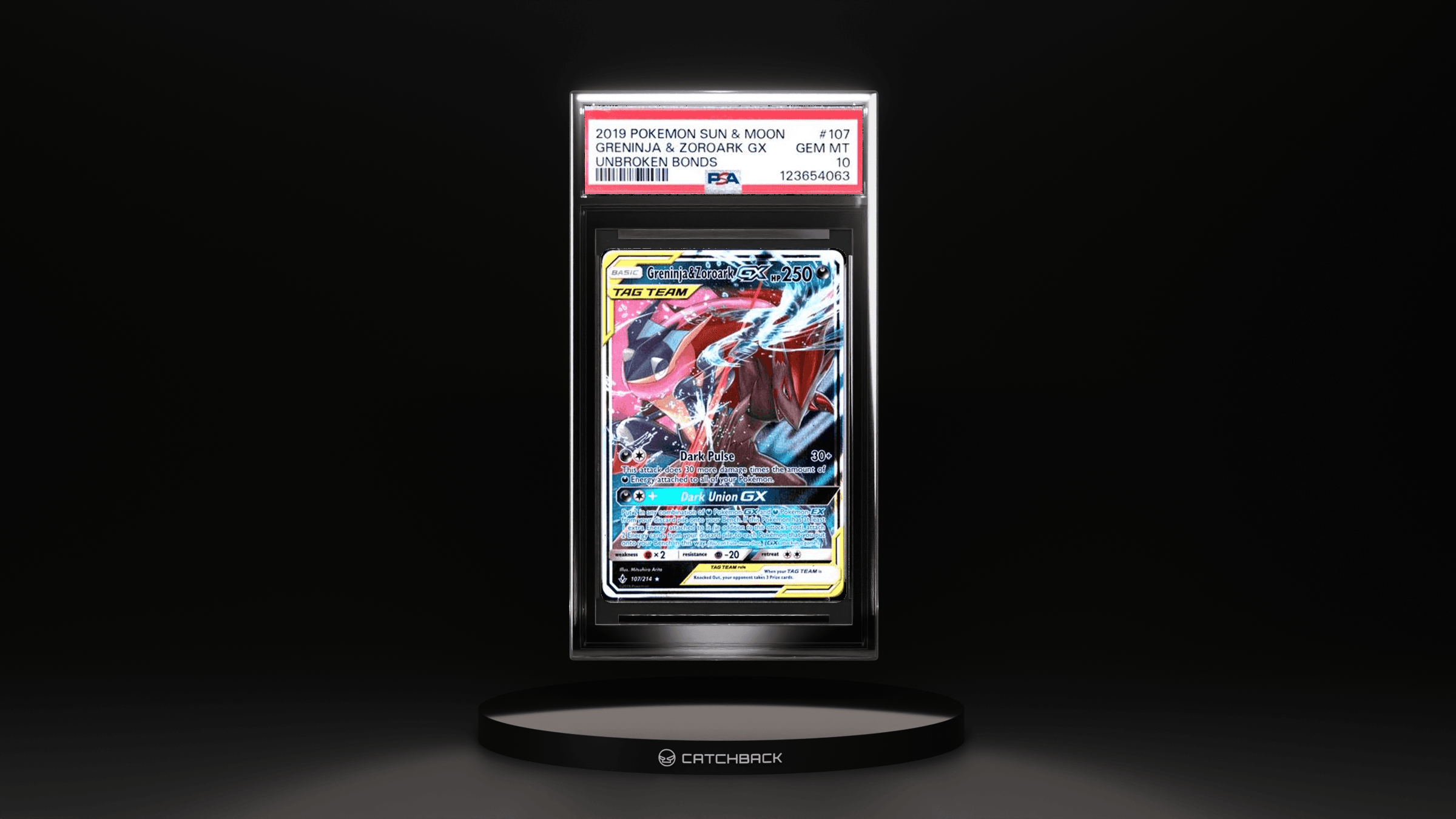 Sun & Moon Unbroken Bonds Greninja & Zoroark Gx Unbroken Bonds PSA 10 #123654063