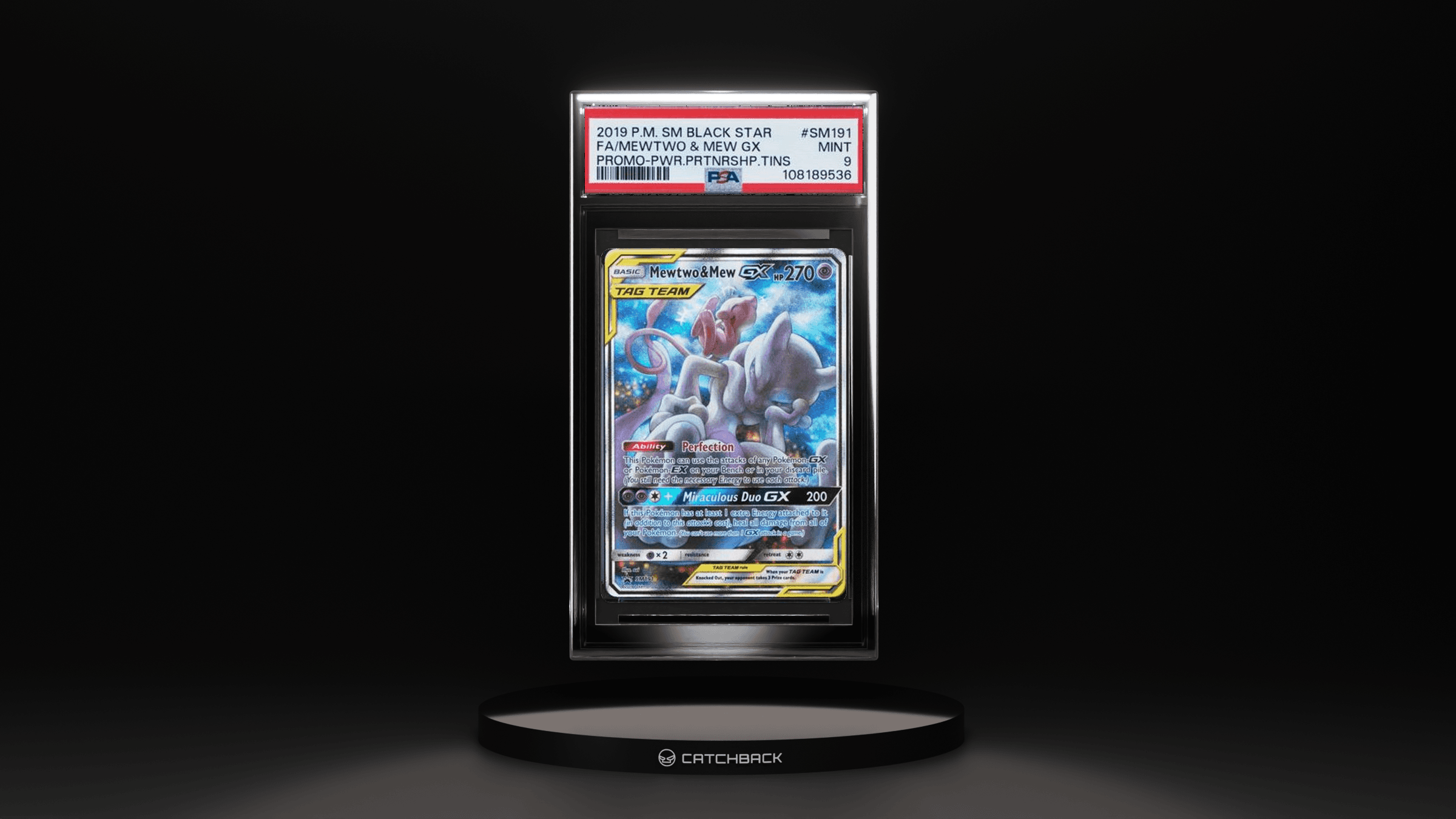 Fa/ Mewtwo & Mew Gx Promo-pwr.prtnrshp.tins