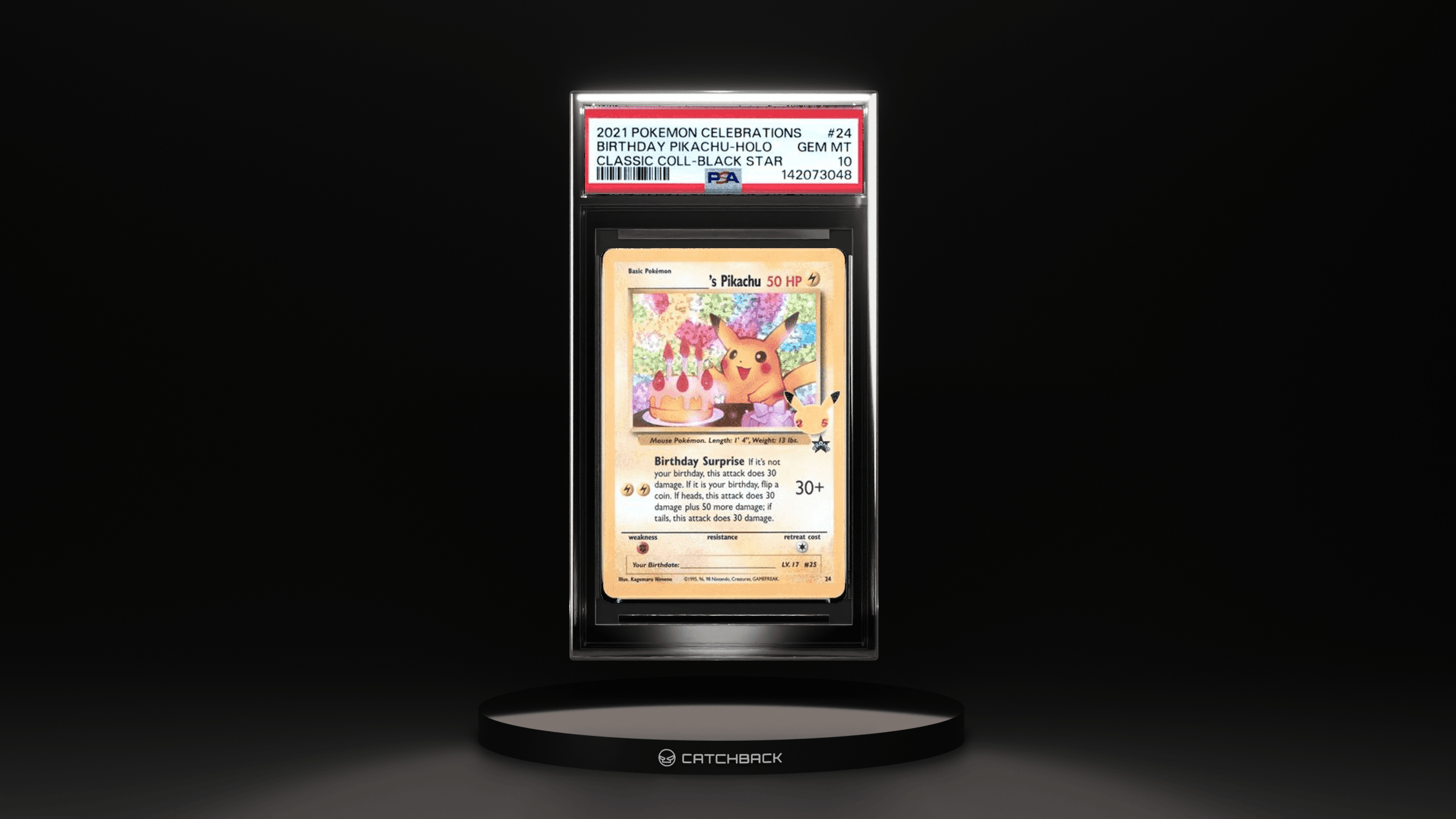 Birthday Pikachu-holo Classic Coll-black Star