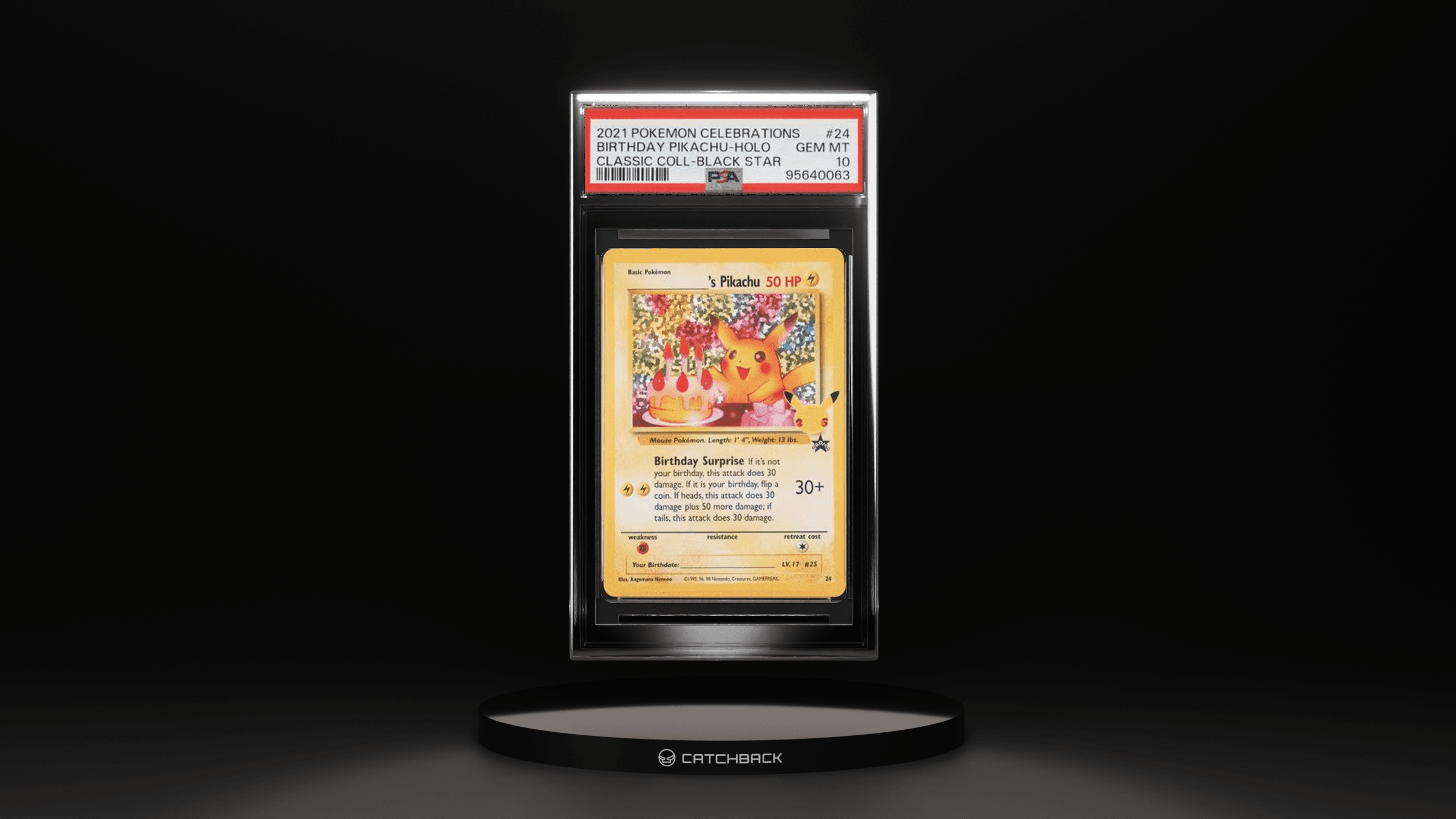 Birthday Pikachu-holo Classic Coll-black Star