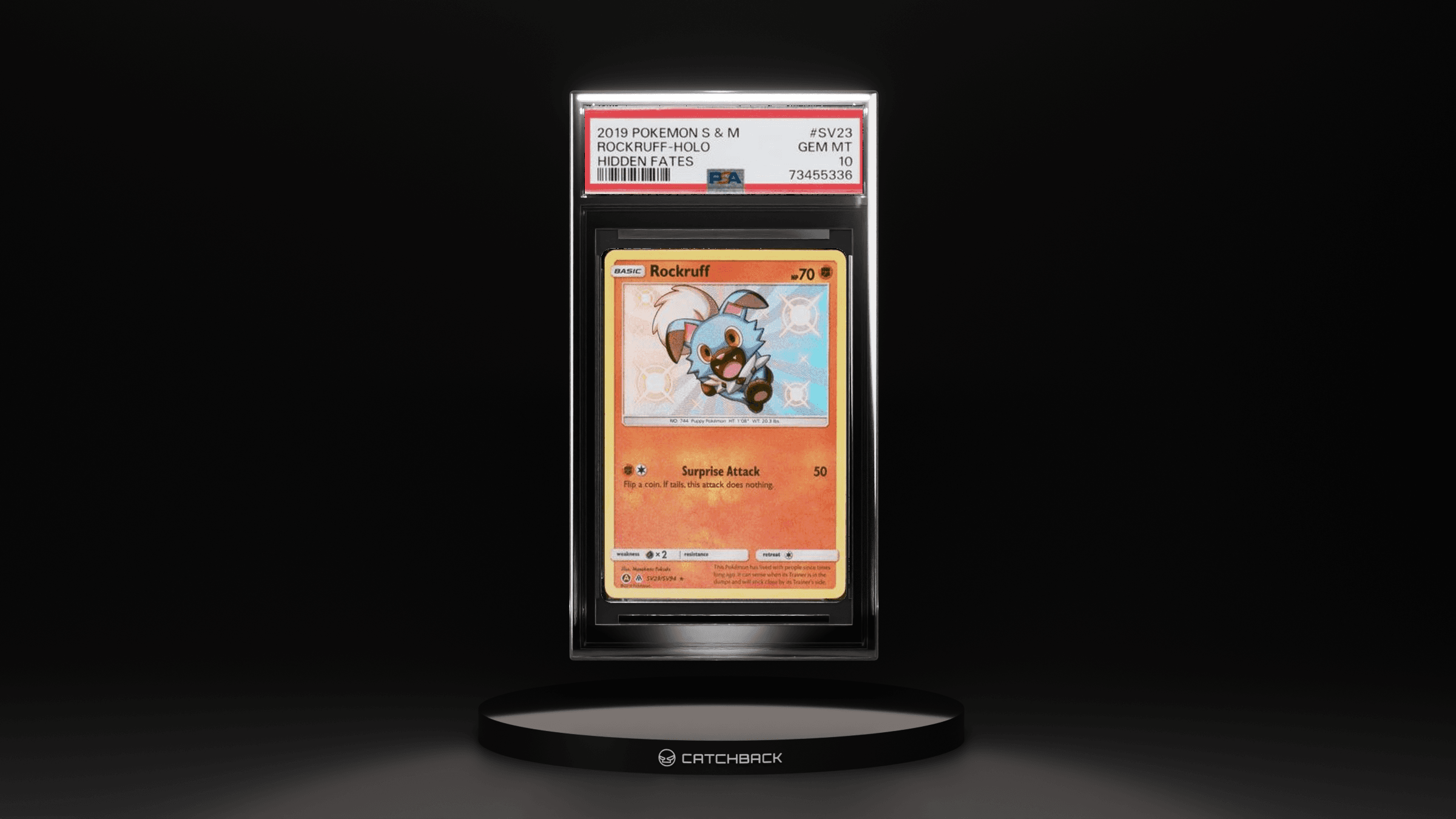 Rockruff-holo Hidden Fates