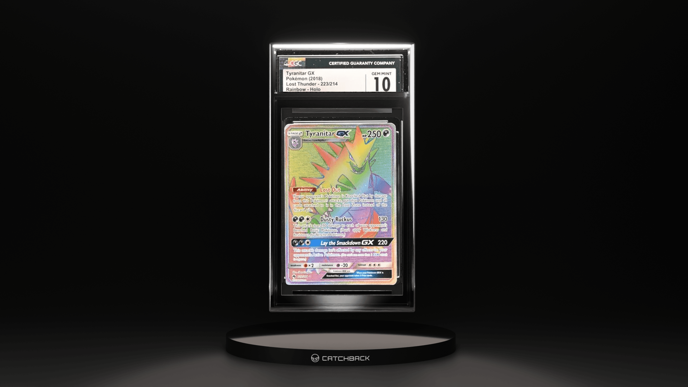 Tyranitar Gx Rainbow Rare Holo