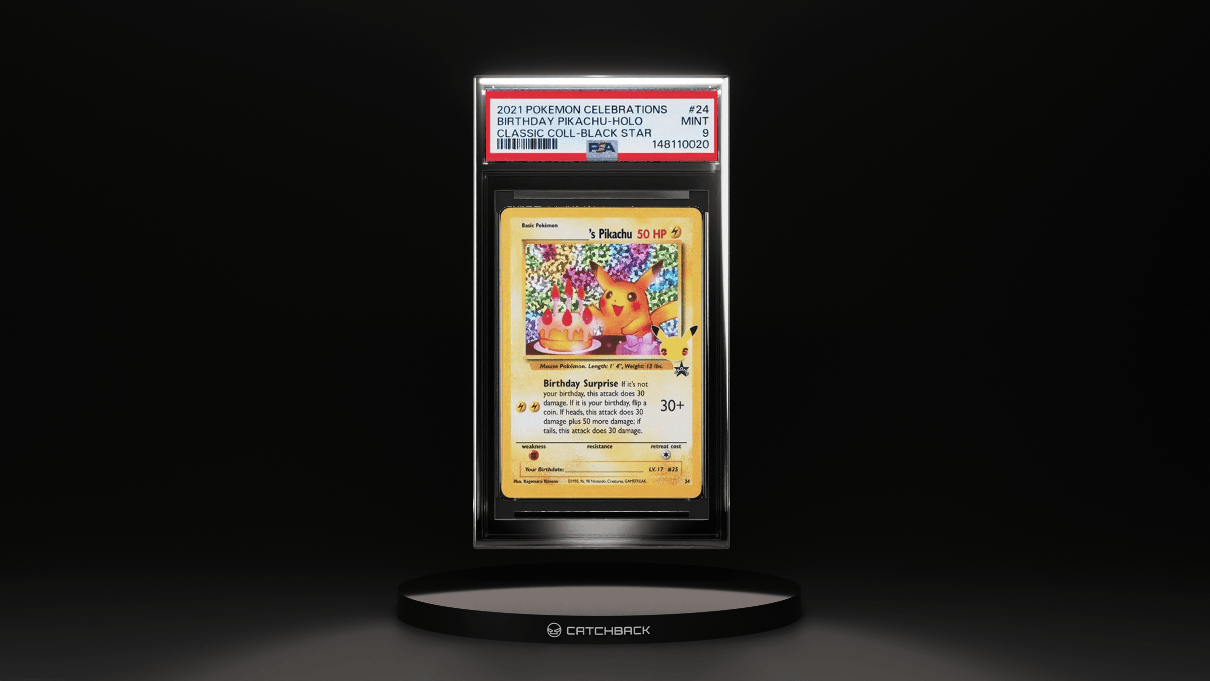 Birthday Pikachu-holo Classic Coll-black Star