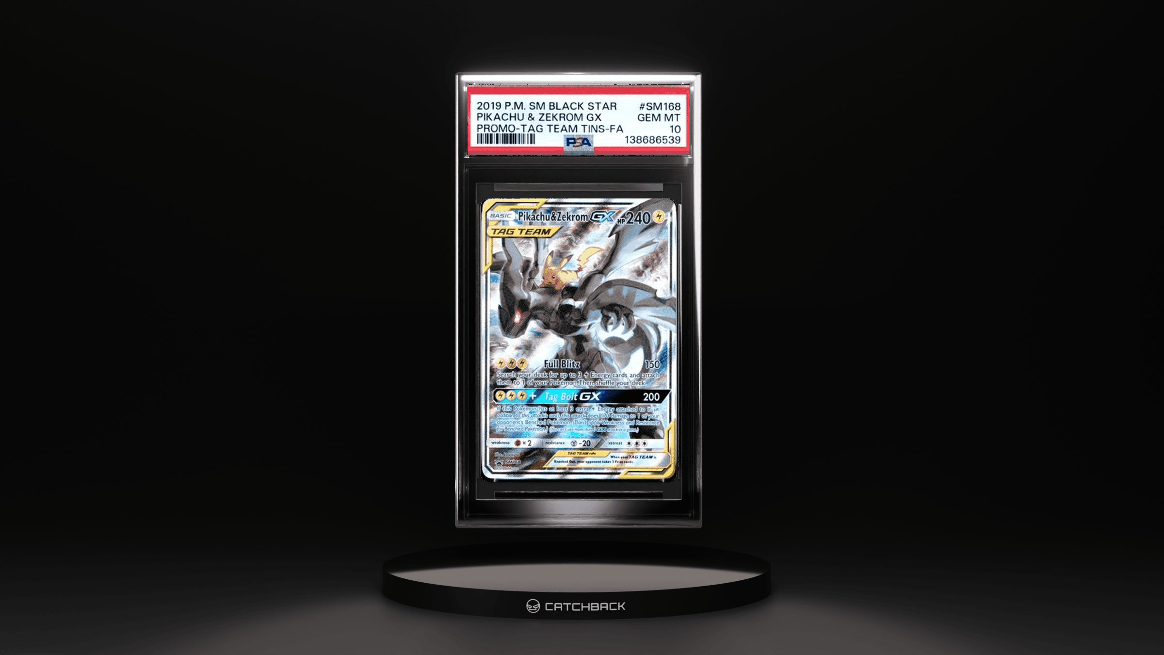 Pikachu & Zekrom Gx Promo-tag Team Tins-fa