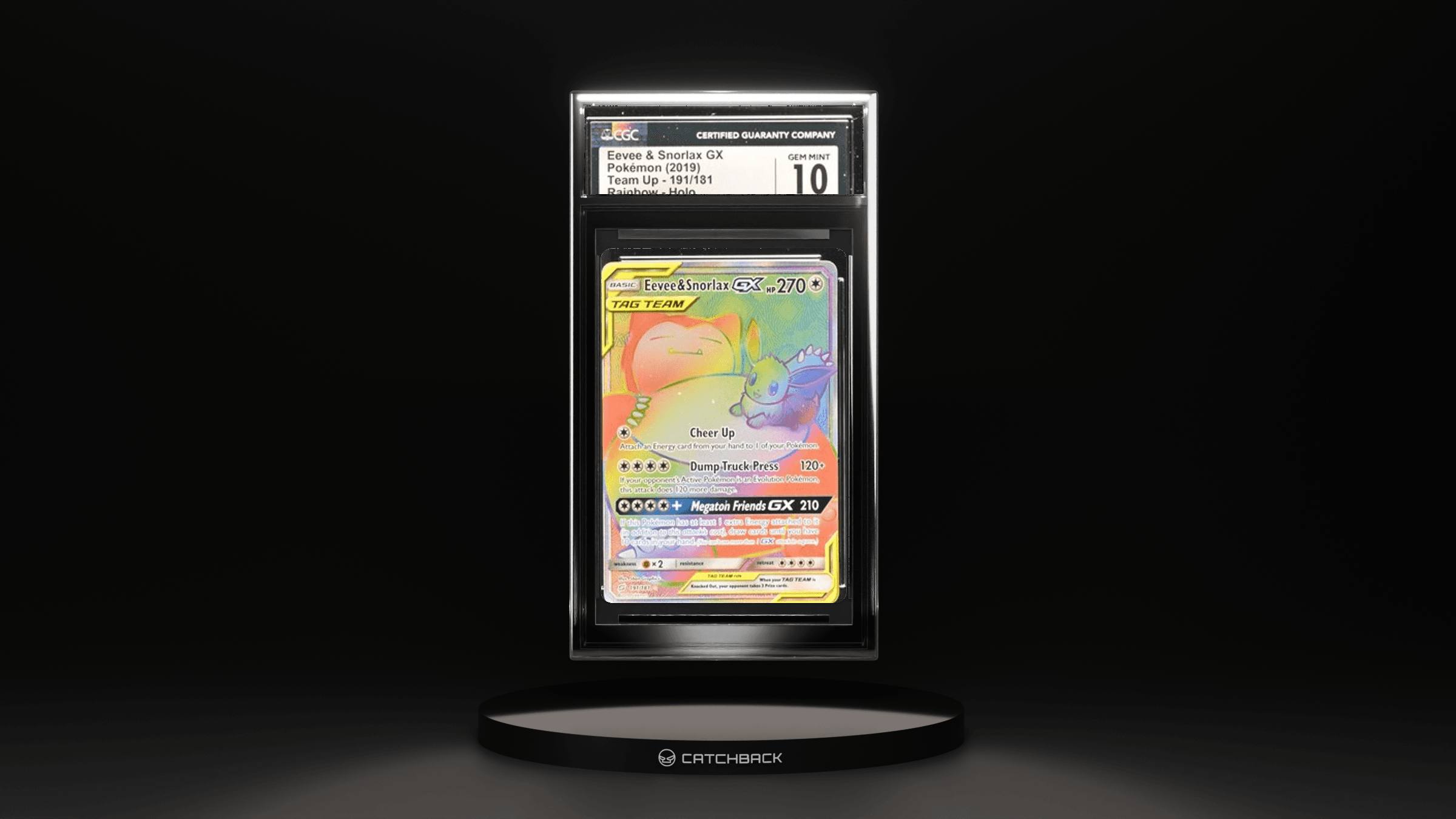 Eevee & Snorlax Gx Rainbow Rare Holo