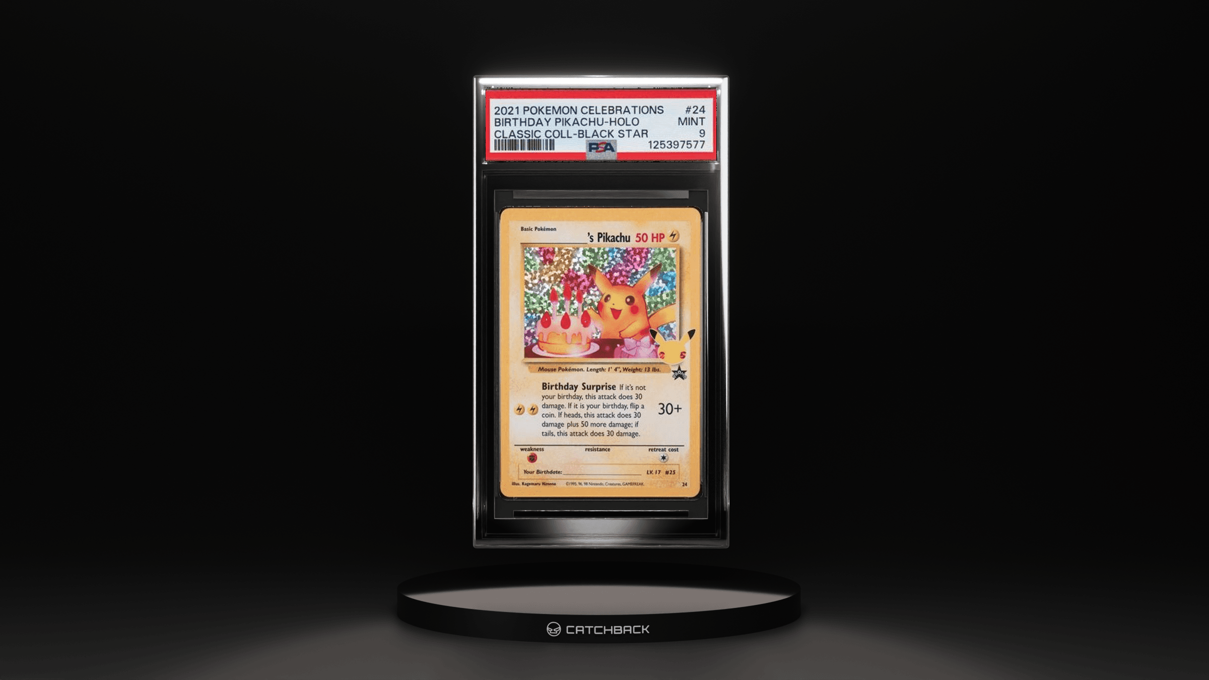 Birthday Pikachu-holo Classic Coll-black Star
