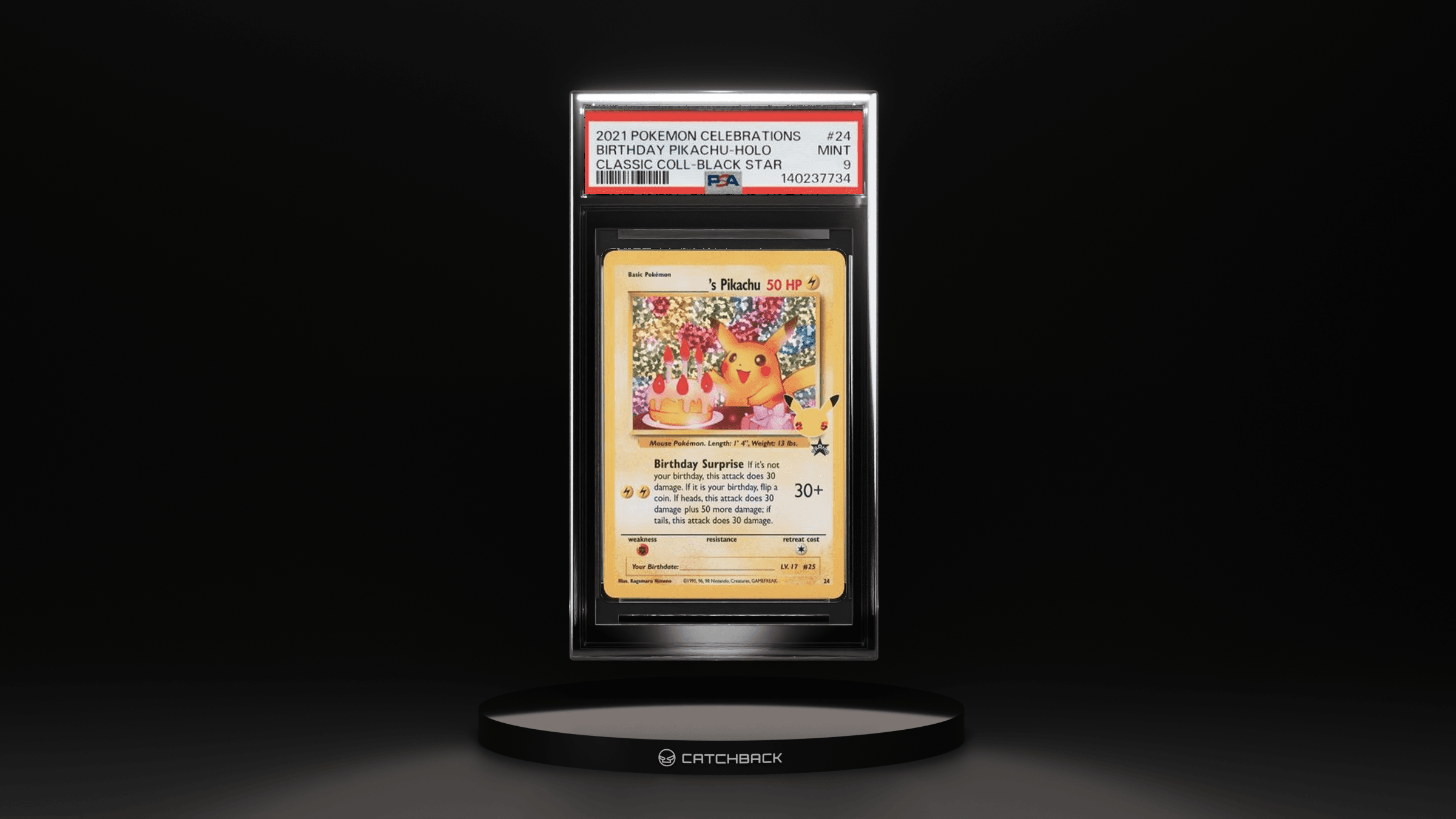 Birthday Pikachu-holo Classic Coll-black Star
