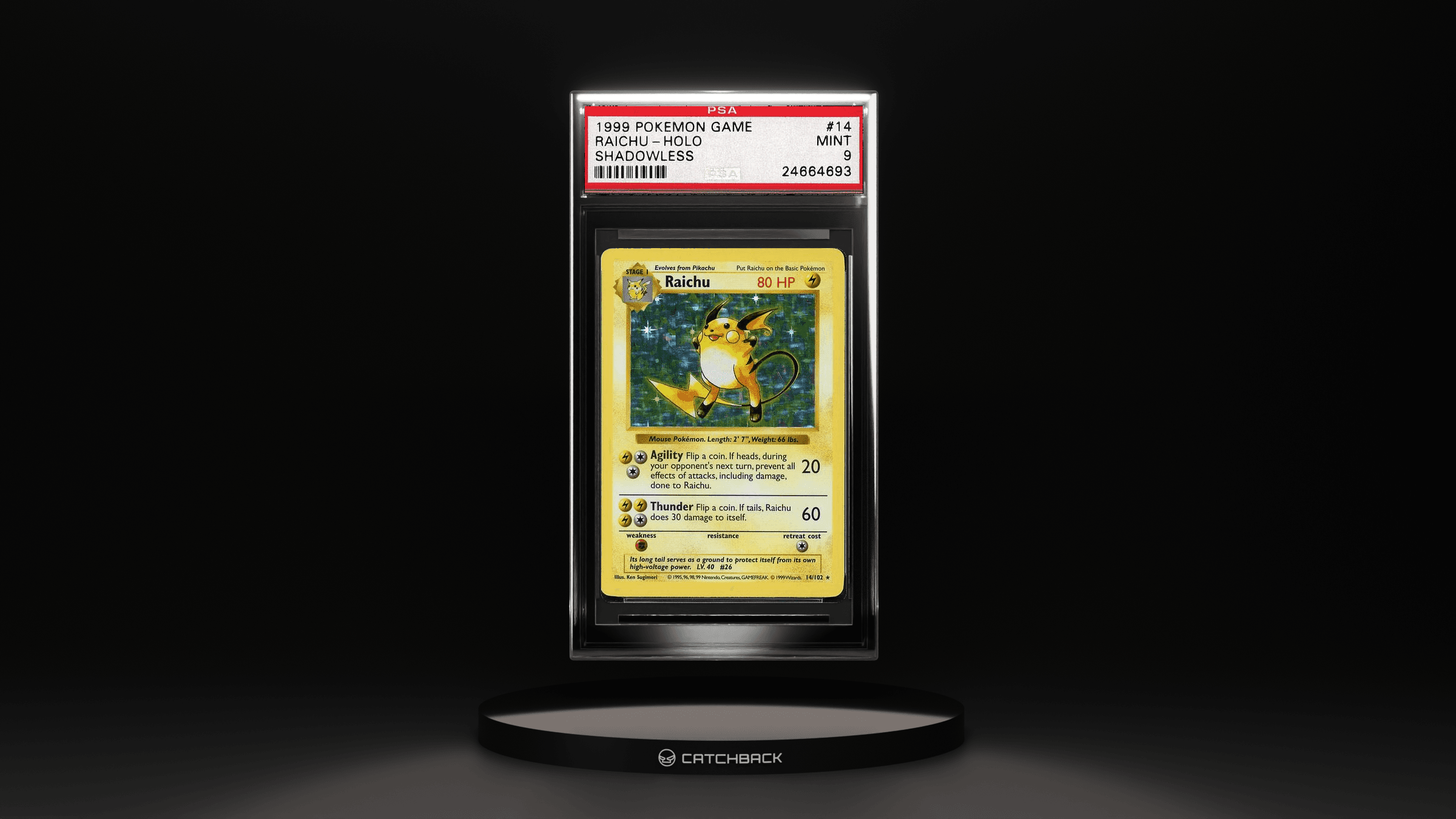 Raichu-holo Shadowless