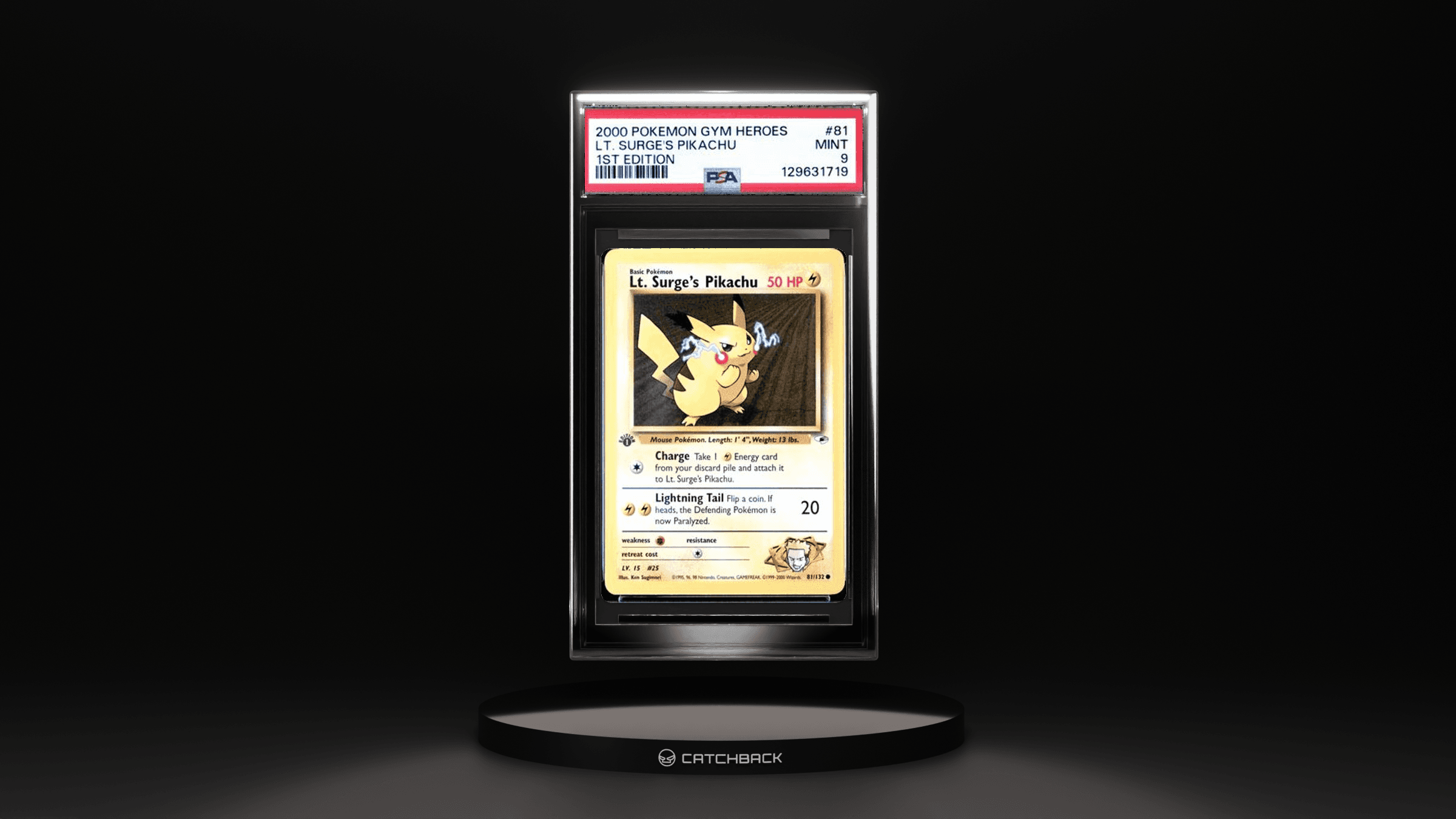 Lt. Surge's Pikachu 1st Edition