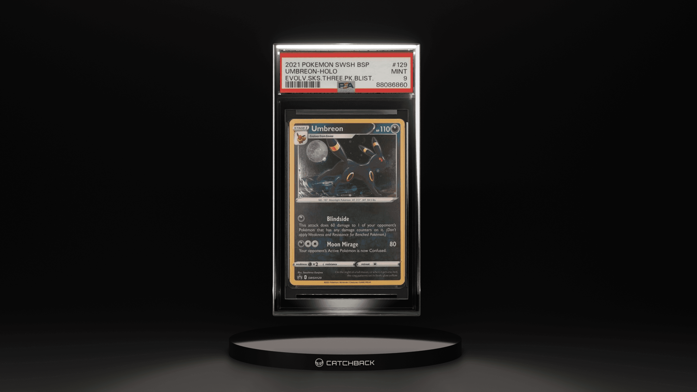 Umbreon-holo Evolv.sks.three.pk.blist.