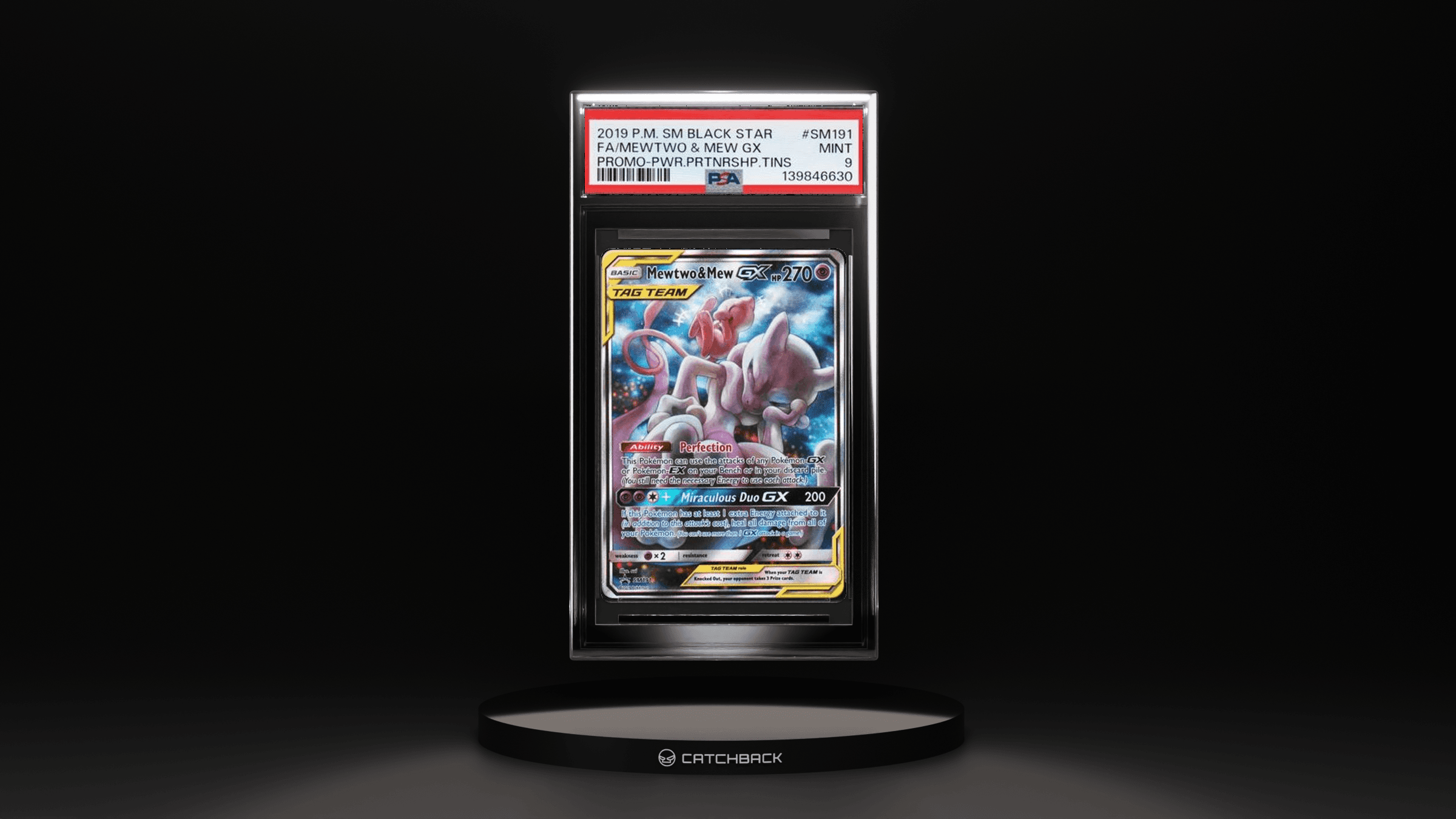 Fa/ Mewtwo & Mew Gx Promo-pwr.prtnrshp.tins